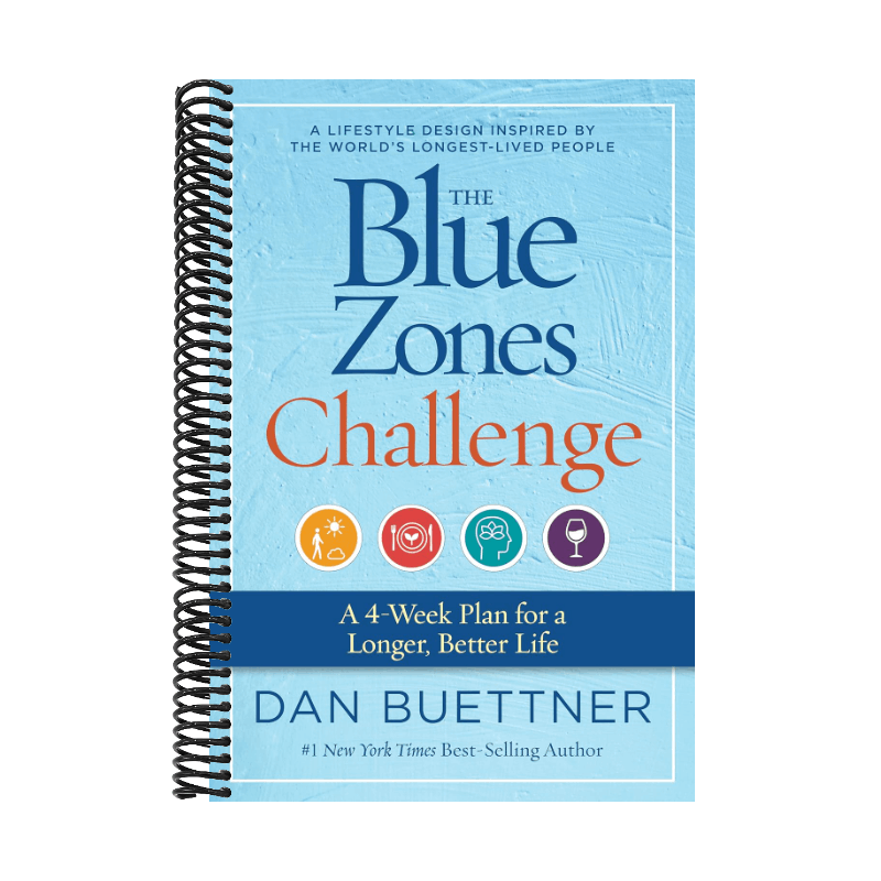 The Blue Zones Challenge: A 4-Week Plan for a Longer, Better Life (The Blue Zones) (Spiral Bound)