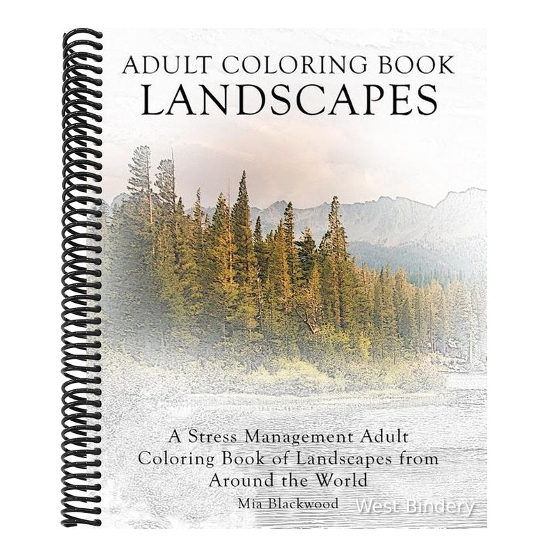 Adult Coloring Book Landscapes: A Stress Management Adult Coloring Book of Landscapes from Around the World