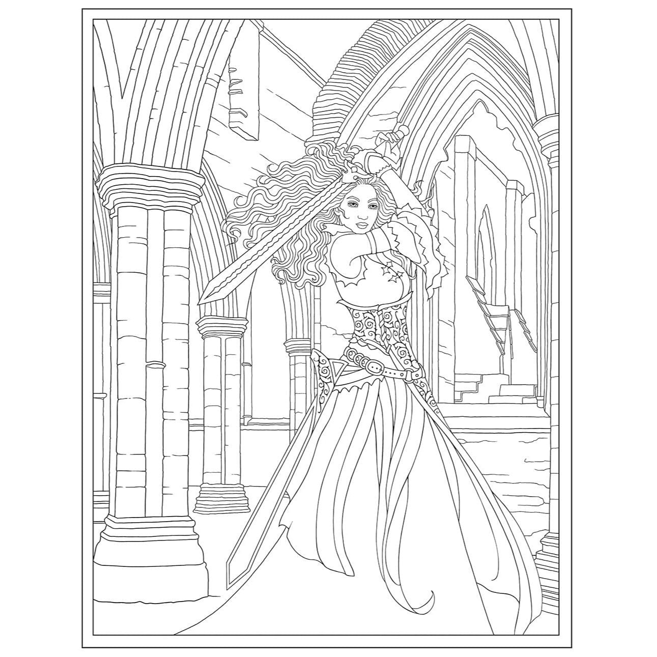 Creative Haven Gothic Fantasy Coloring Book