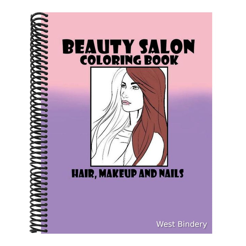 Beauty Salon Coloring Book Hair, Makeup and Nails