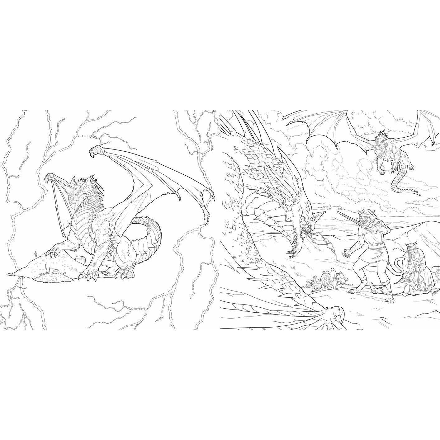 Dragons of the Realms (Dungeons & Dragons): An Official Dungeons & Dragons Coloring Book