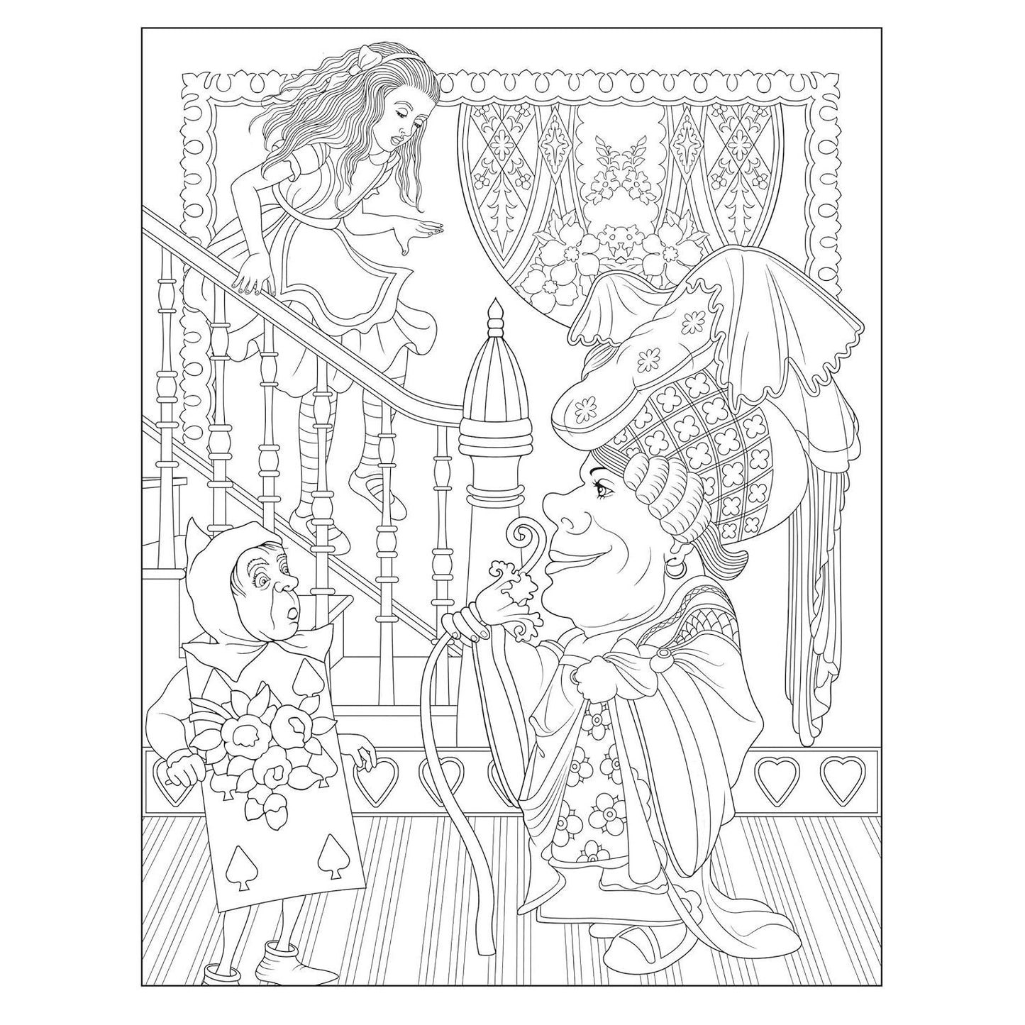 Creative Haven Alice in Wonderland Designs Coloring Book