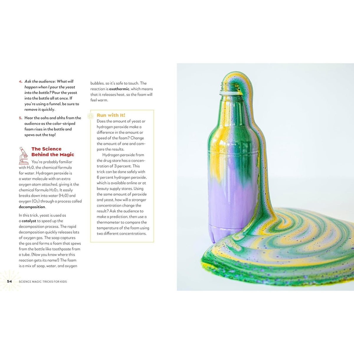 Science Magic Tricks for Kids: 50 Amazing Experiments That Explode, Change Color, Glow, and More! (Spiral Bound)