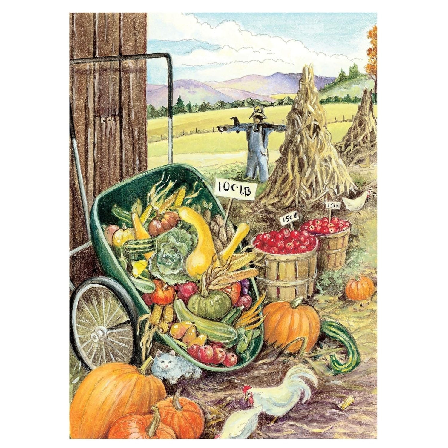 Country Scenes Coloring Book
