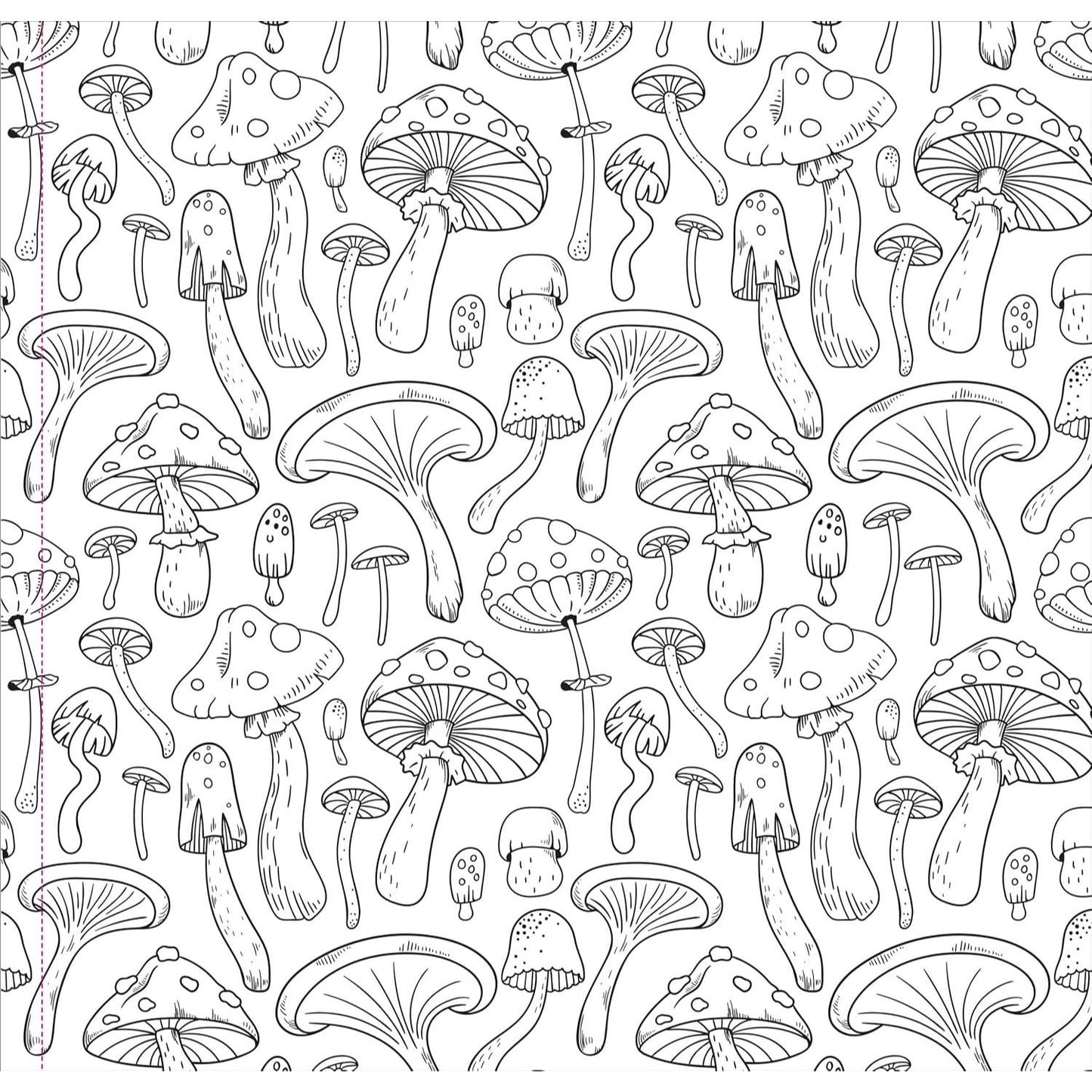 Mushrooms Adult Coloring Book (31 One-Sided Designs on Thick Paper)