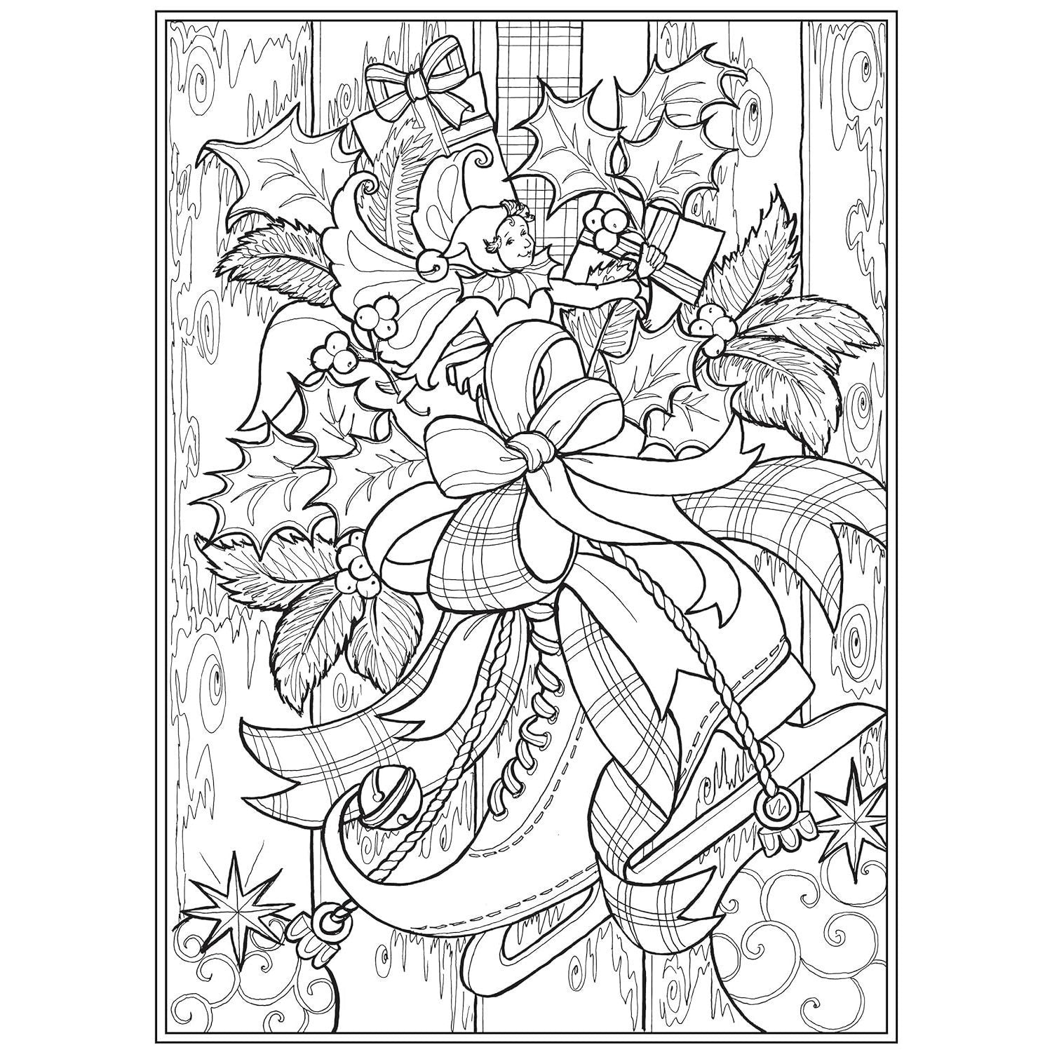 Creative Haven Enchanted Christmas Coloring Book