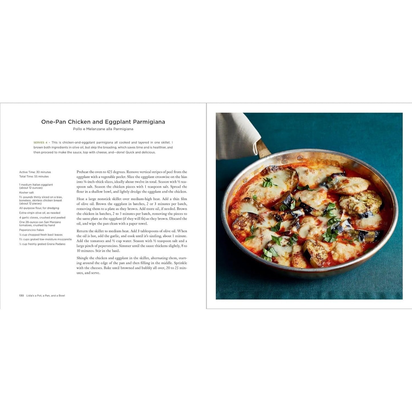 Lidia's a Pot, a Pan, and a Bowl: Simple Recipes for Perfect Meals: A Cookbook (Spiral Bound)