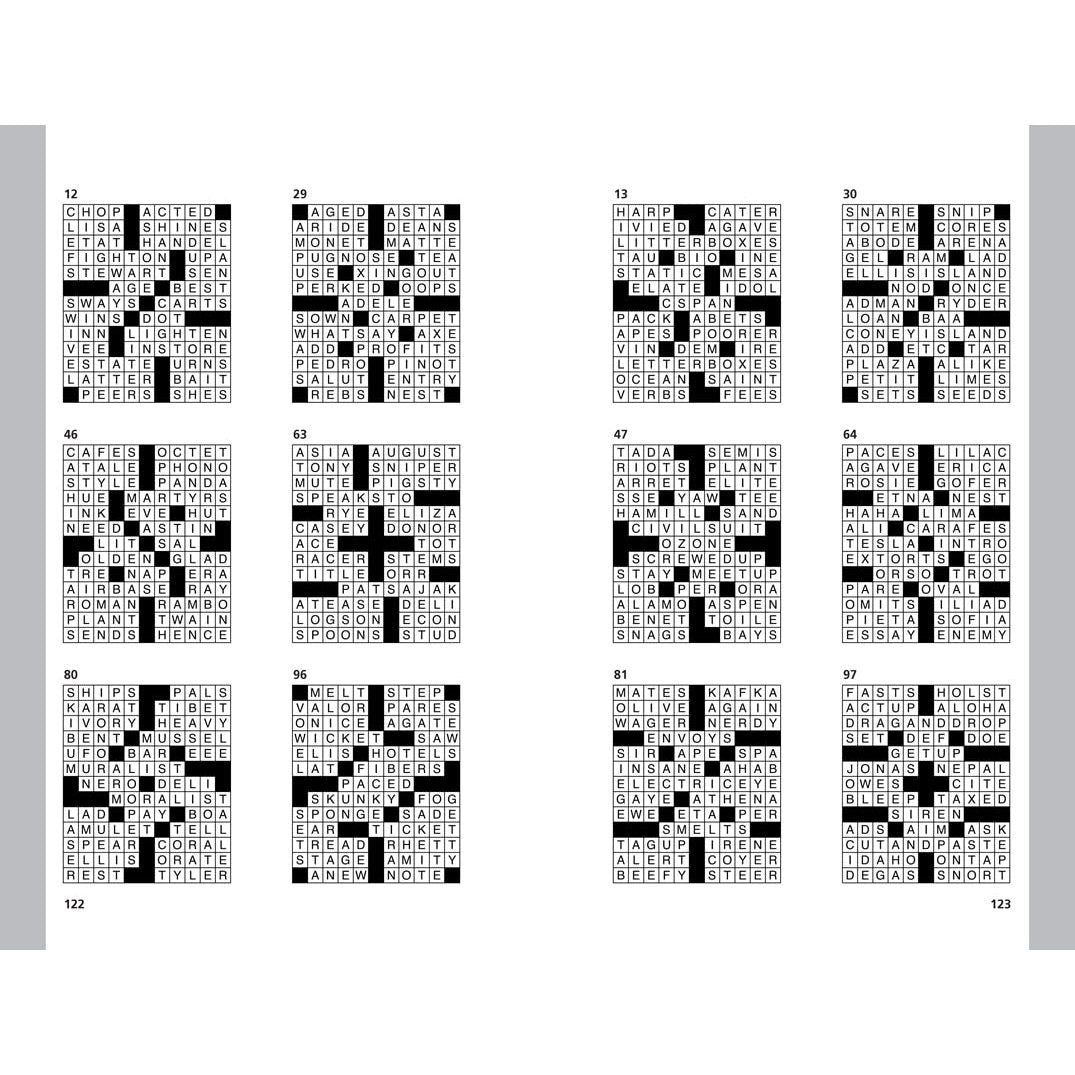 100 Park Bench Crosswords
