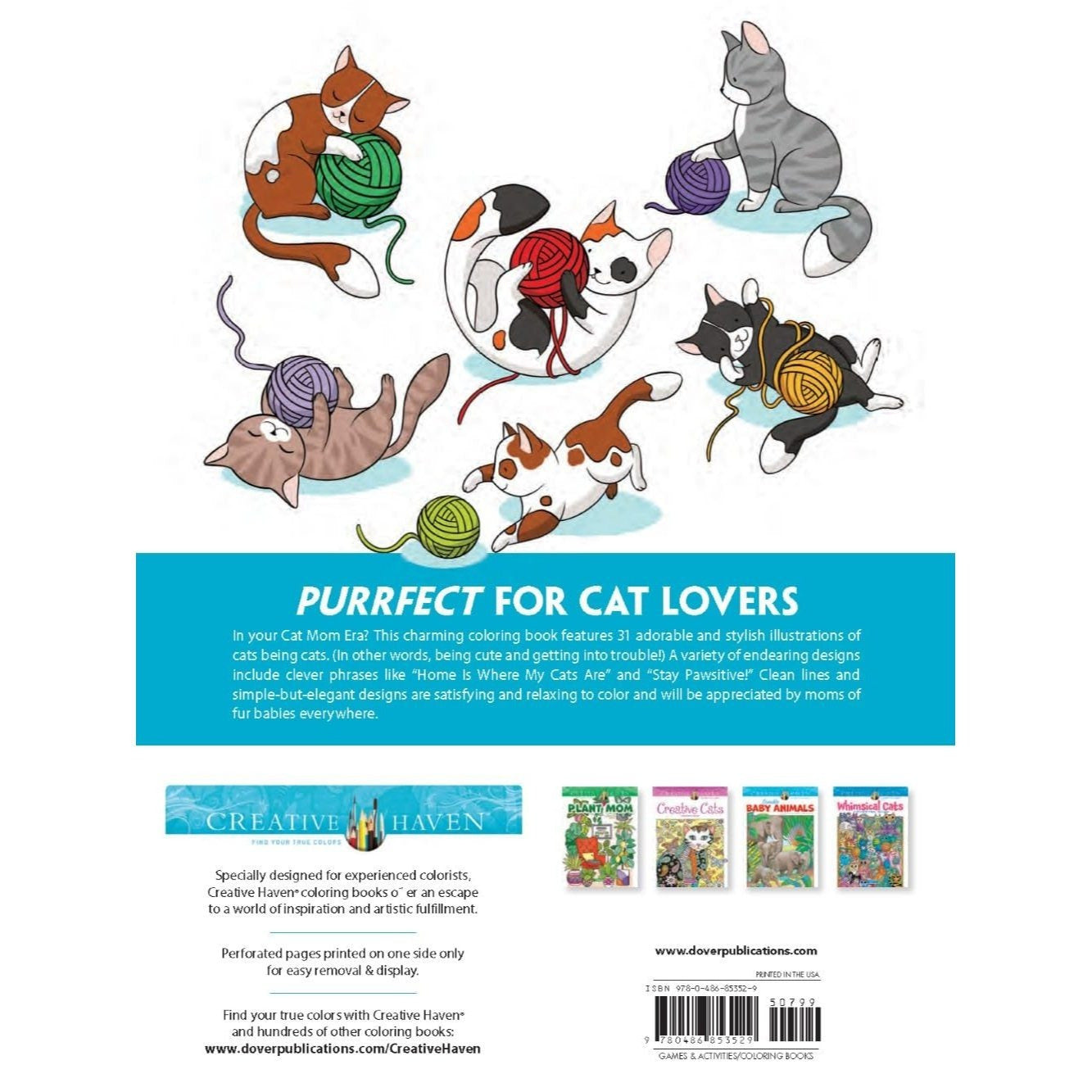 Creative Haven Cat Mom Coloring Book