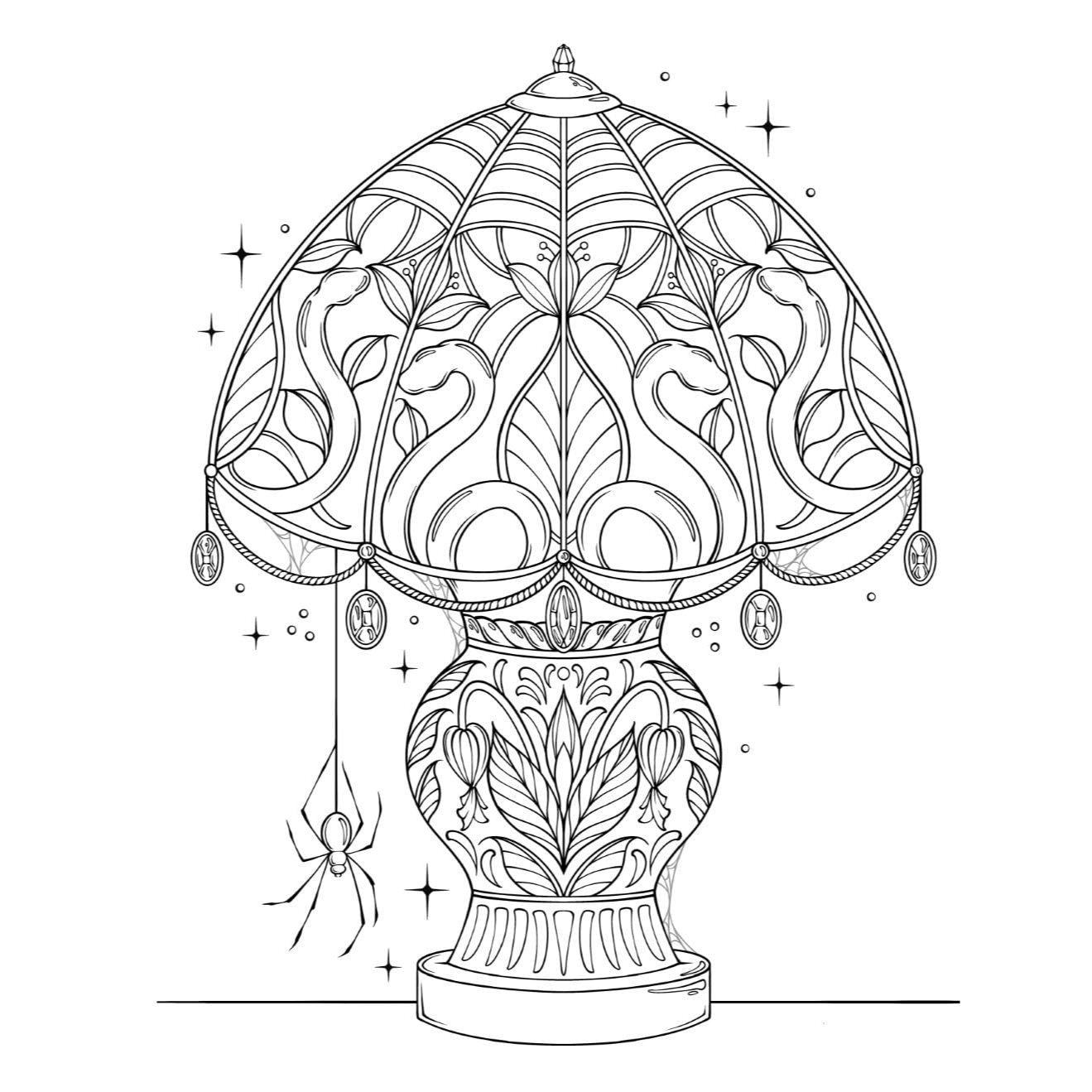 Creative Haven Pretty Creepy Coloring Book