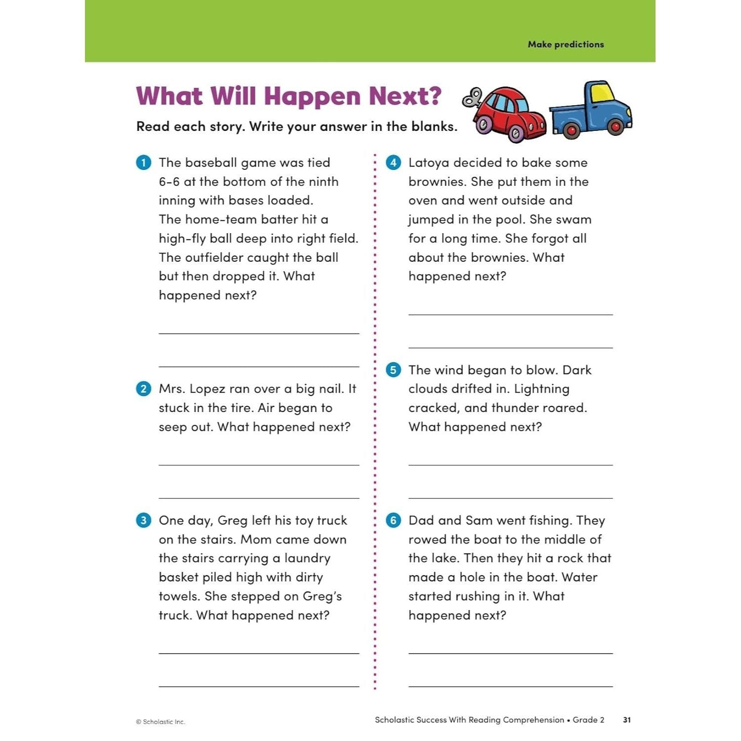Scholastic Success with Reading Comprehension Grade 2 Workbook