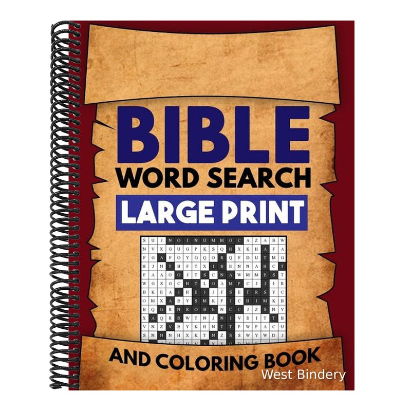 Bible Word Search Large Print and Coloring Book: Christian Puzzles with Psalms, Hymns, Jesus Christ and Bible Verse Inspired Word Finds