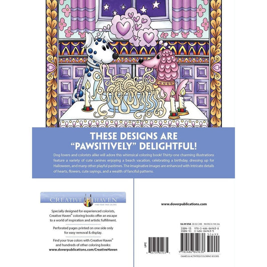 Creative Haven Adorable Dogs Coloring Book