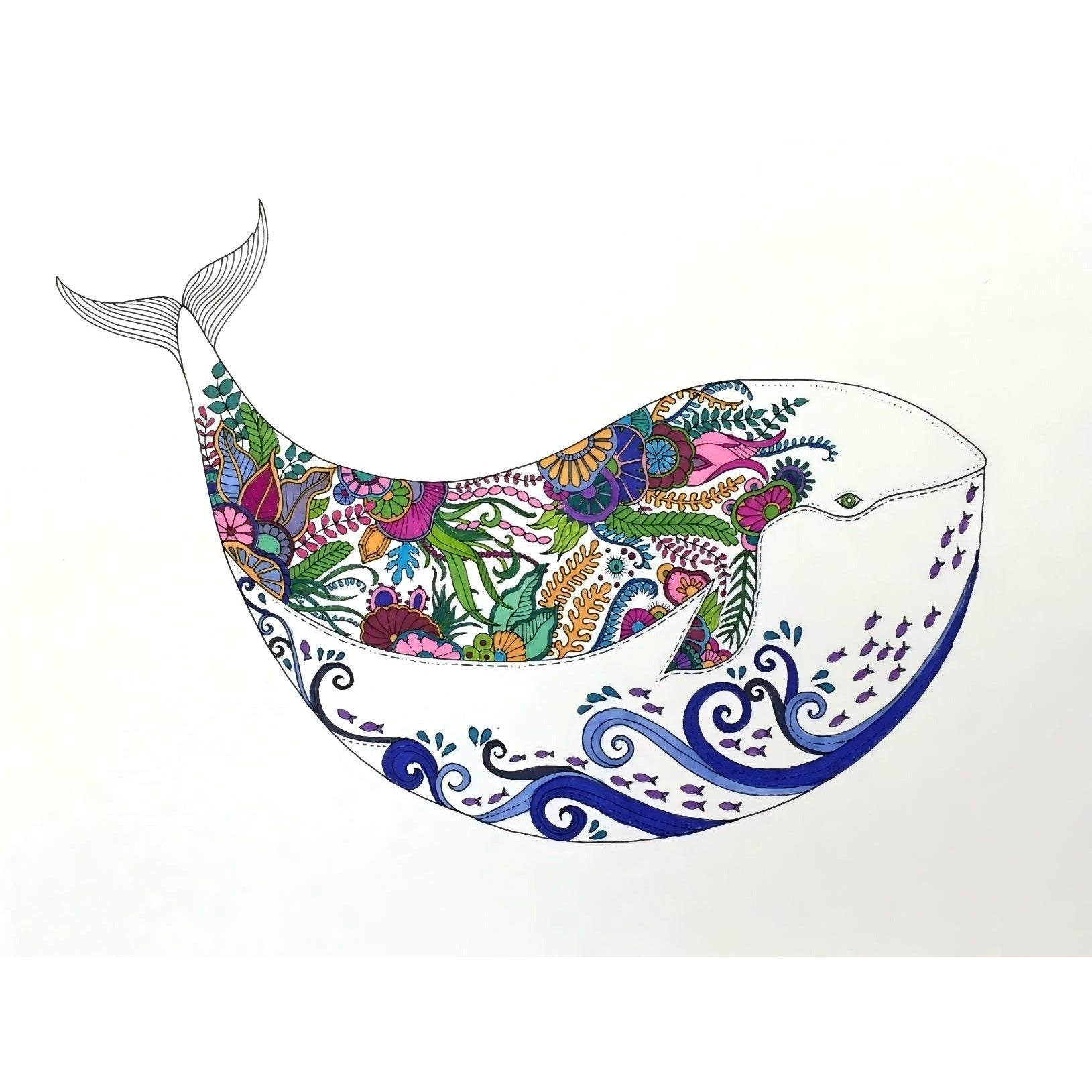 Lost Ocean: An Inky Adventure and Coloring Book for Adults (Spiral Bound)