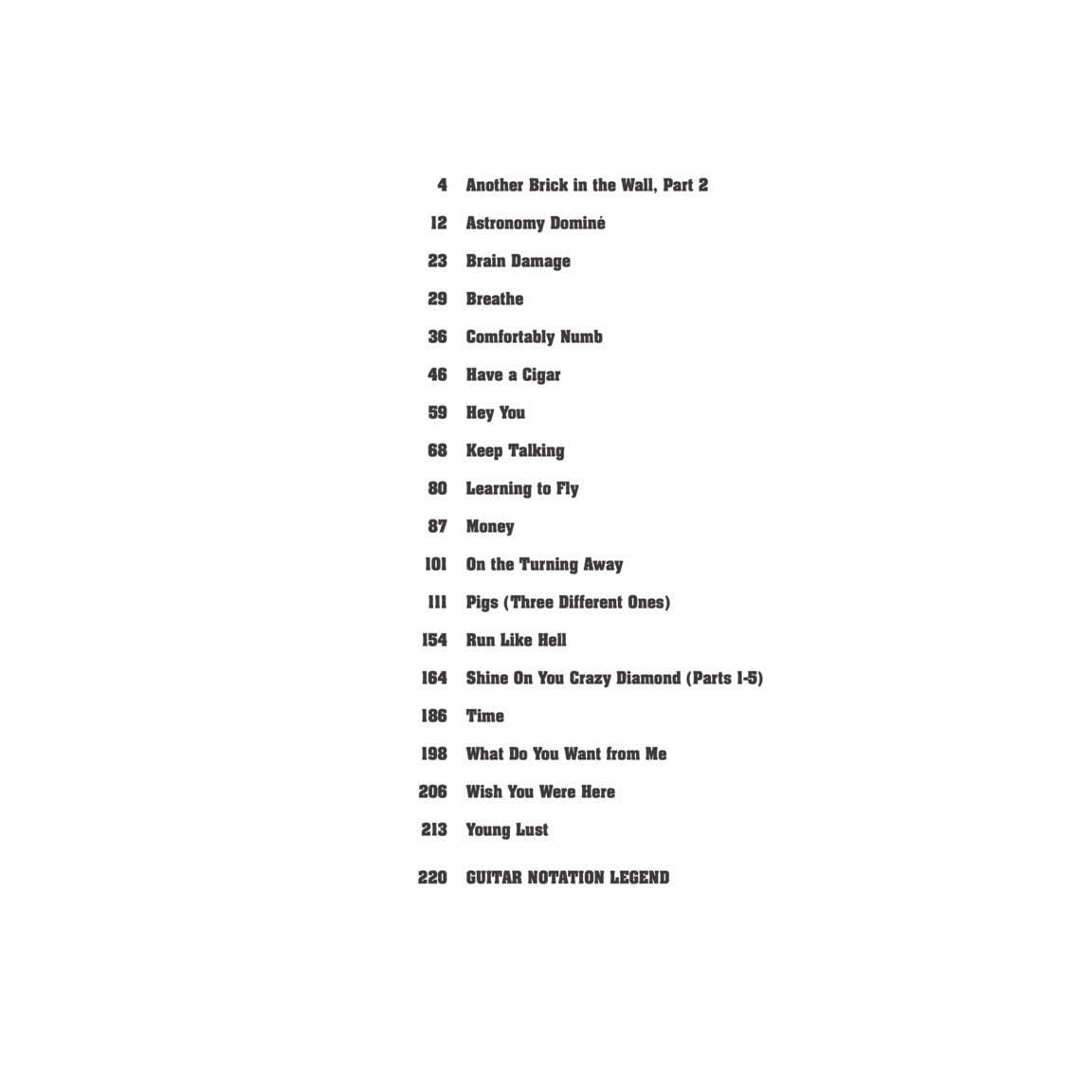 Pink Floyd - Guitar Anthology