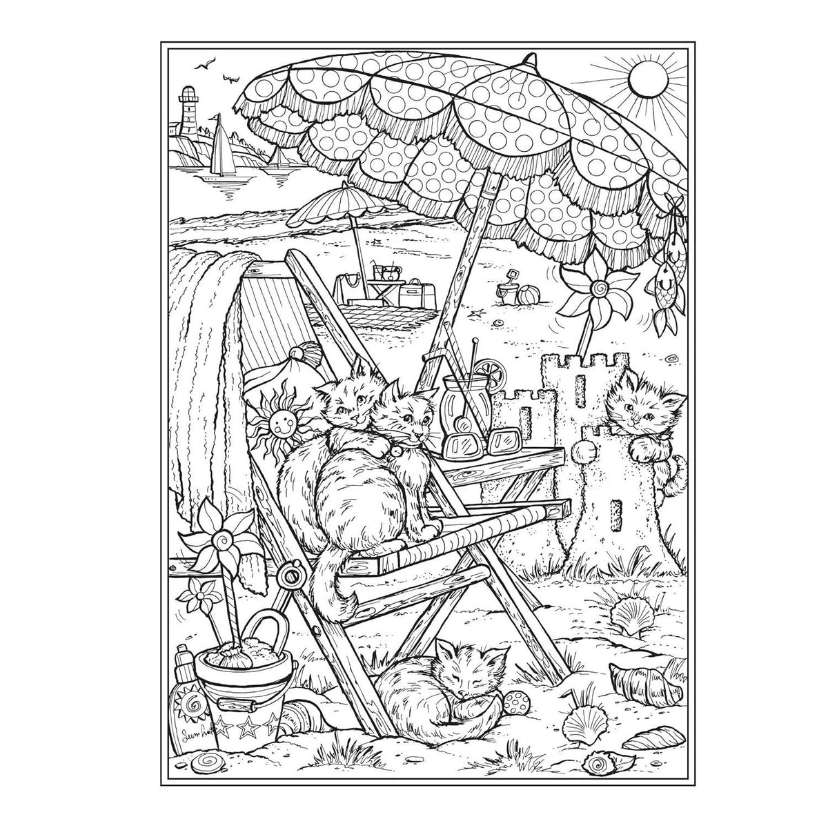 Creative Haven It's a Cat's World! Coloring Book