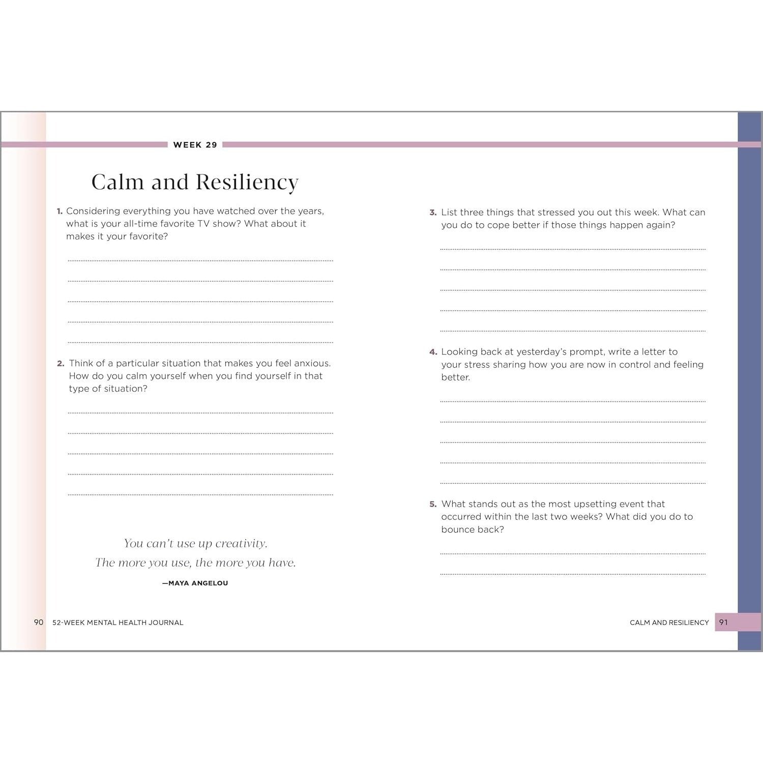 52-Week Mental Health Journal: Guided Prompts and Self-Reflection to Reduce Stress and Improve Well-Being