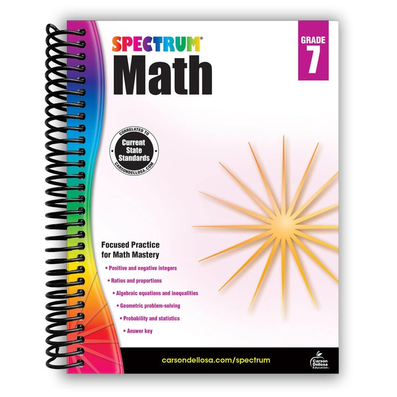 Spectrum Math Workbook, Grade 7: Volume 8 (Spiral Bound)
