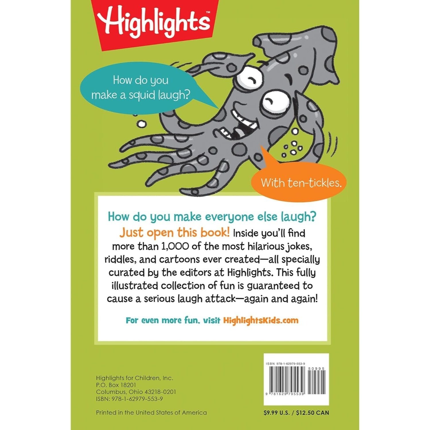 Laugh Attack!: Over 1,000 Jokes for Kids, Must-Have Kids Joke Book with Knock-Knocks, Riddles, Tongue Twisters and Cartoons