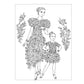 Creative Haven Enchanting Flower Fashions Coloring Book