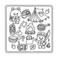 The Bumbleberry Hollows Coloring Book: Color Your Way Through Sweet Treats and Kawaii Characters