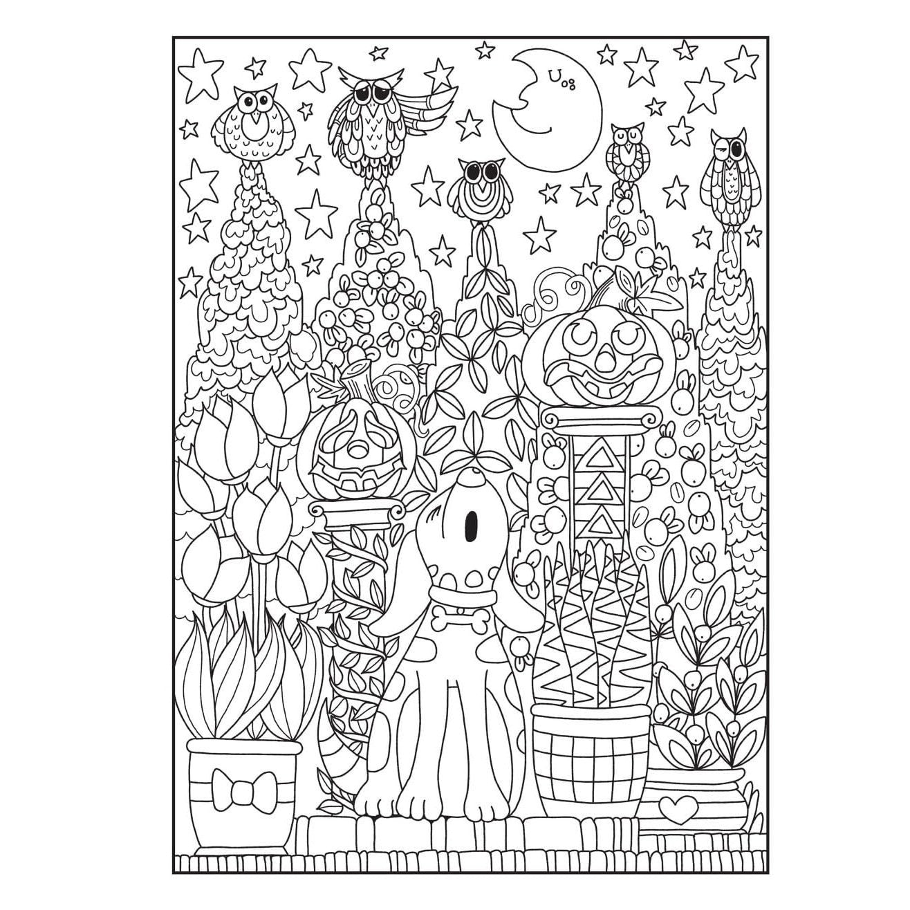 Creative Haven Adorable Dogs Coloring Book