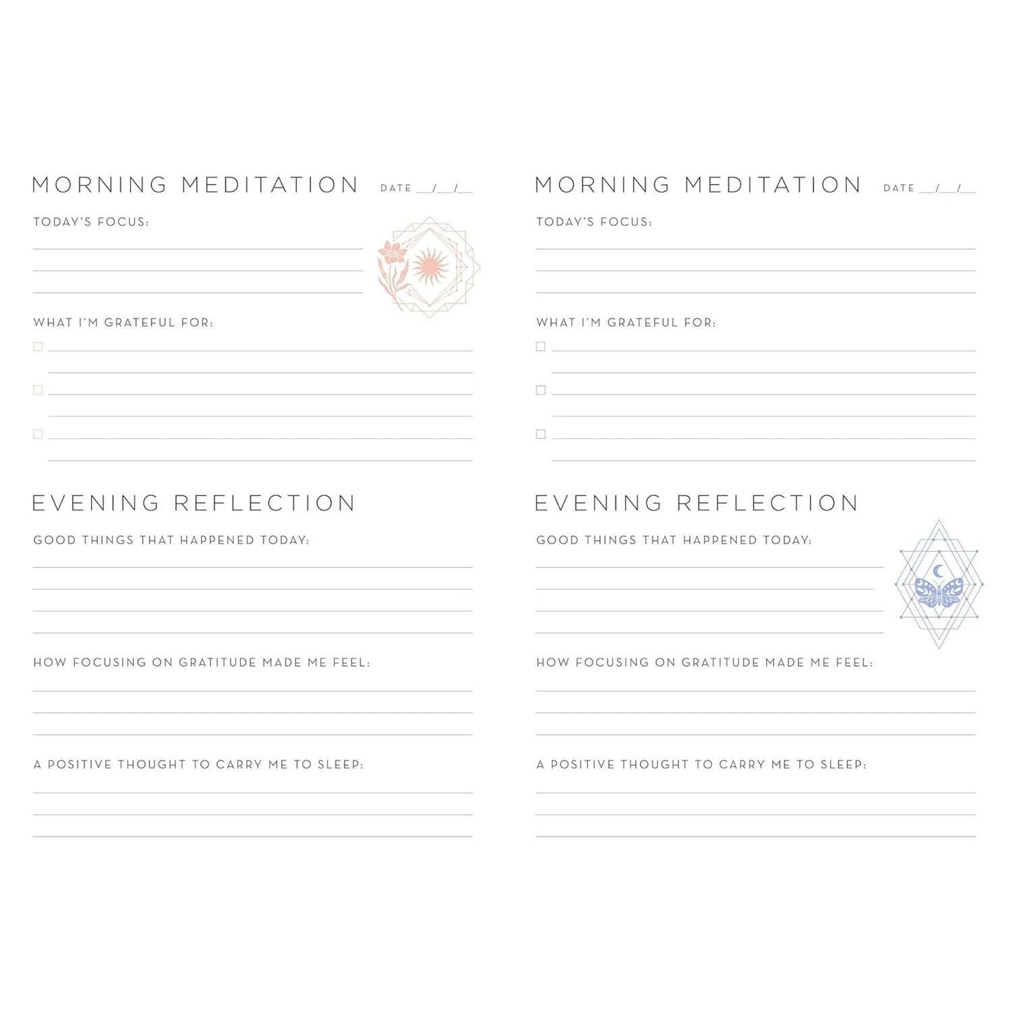 365 Days of Gratitude: A Day and Night Reflection Journal