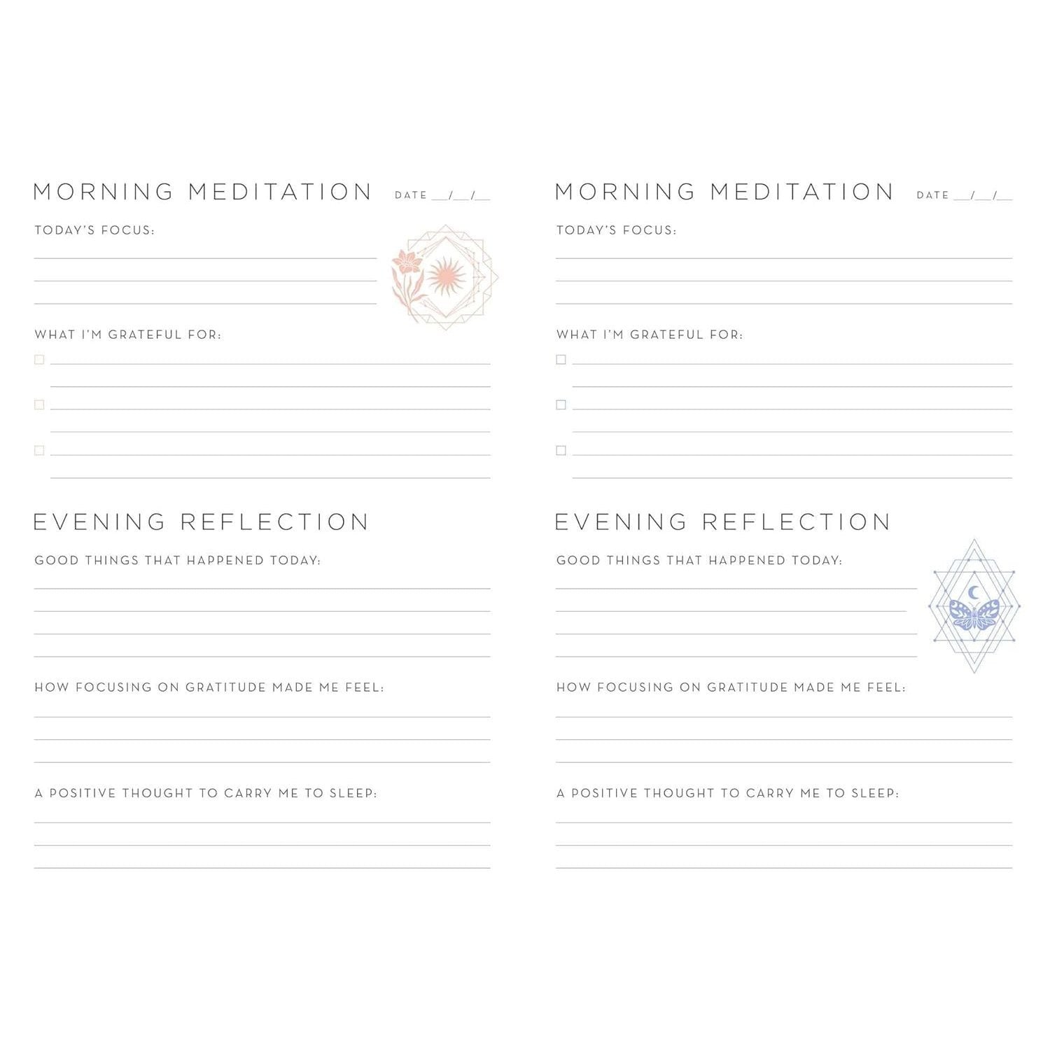 365 Days of Gratitude: A Day and Night Reflection Journal