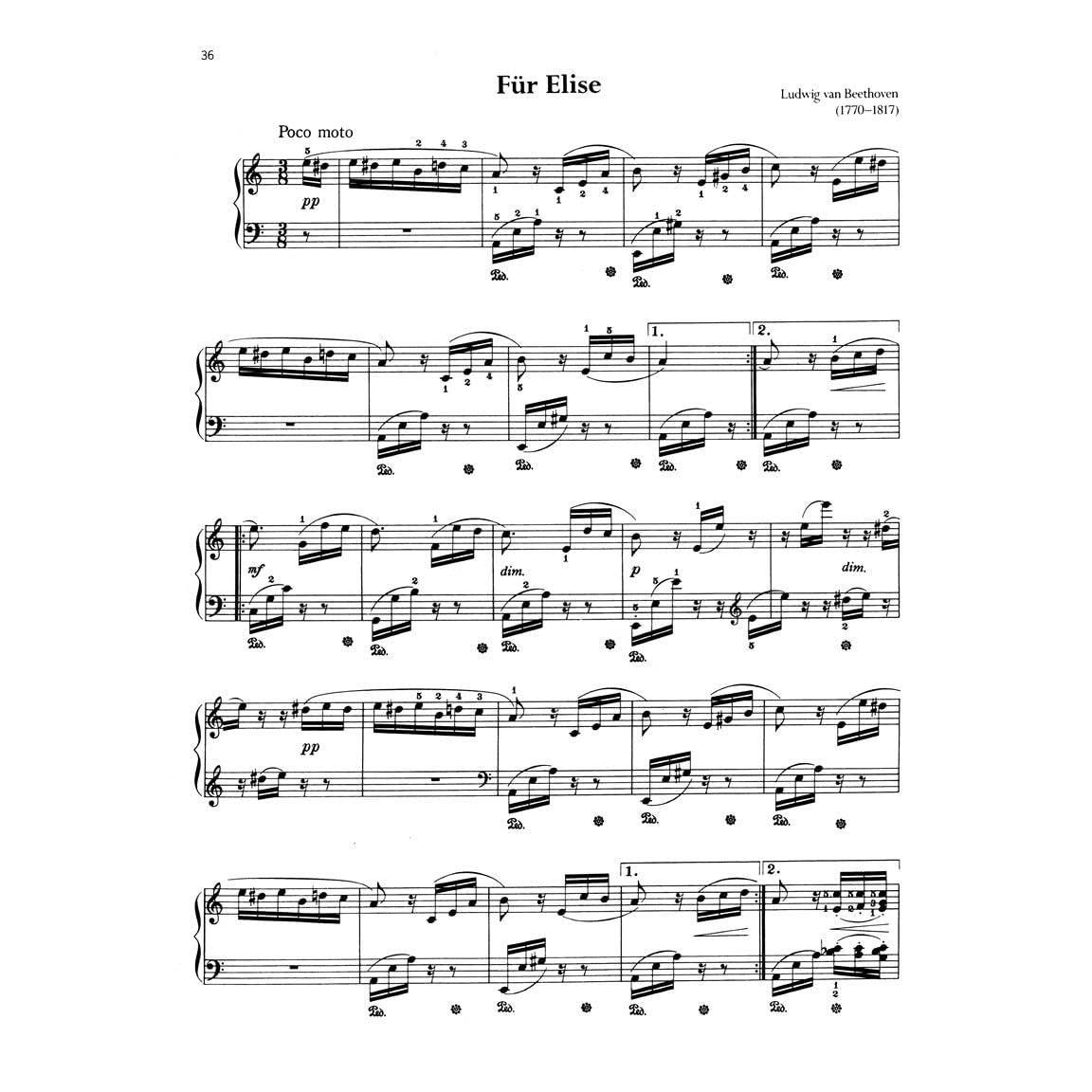 The Library of Piano Classics - Piano Sheet Music Book - Classical Piano Book