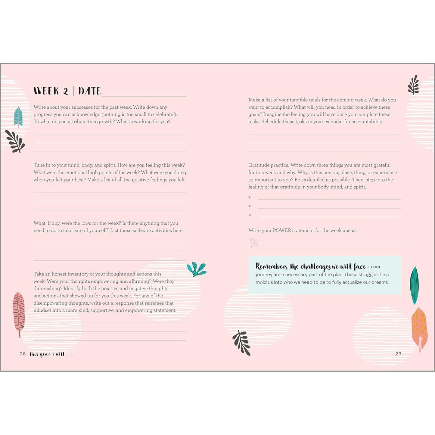 This Year I Will...: A 52-Week Guided Journal to Achieve Your Goals