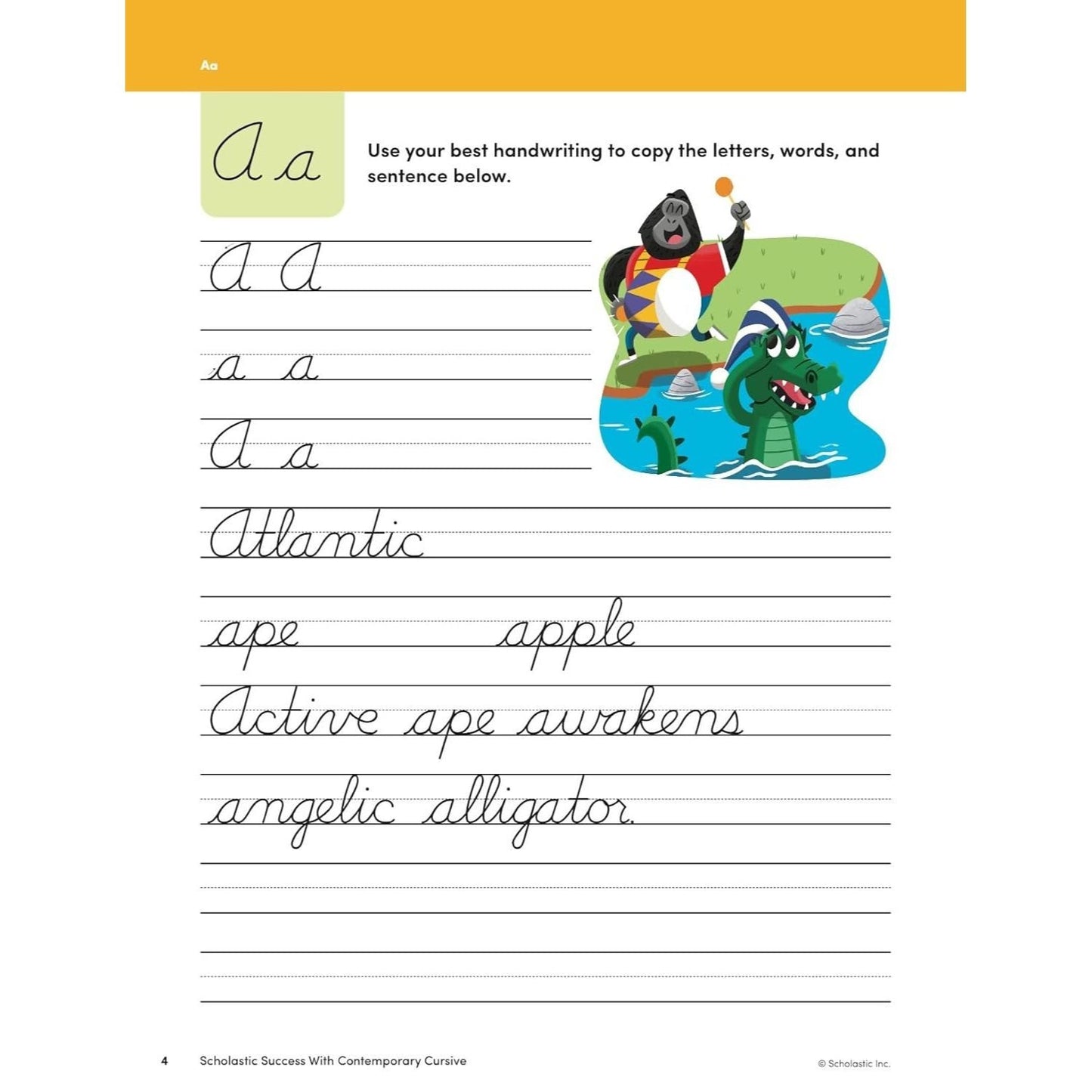 Scholastic Success with Contemporary Cursive Grades 2-4 Workbook