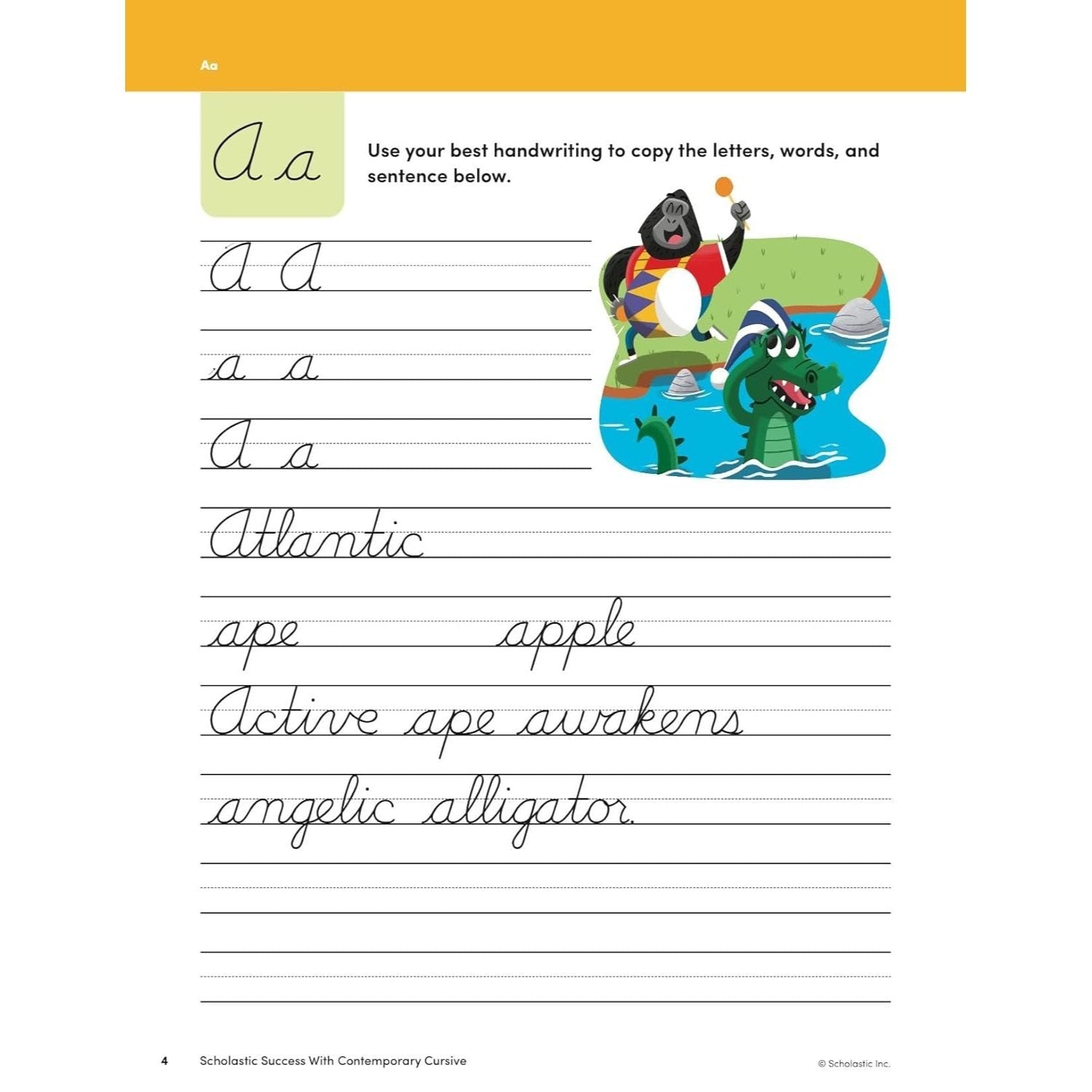 Scholastic Success with Contemporary Cursive Grades 2-4 Workbook