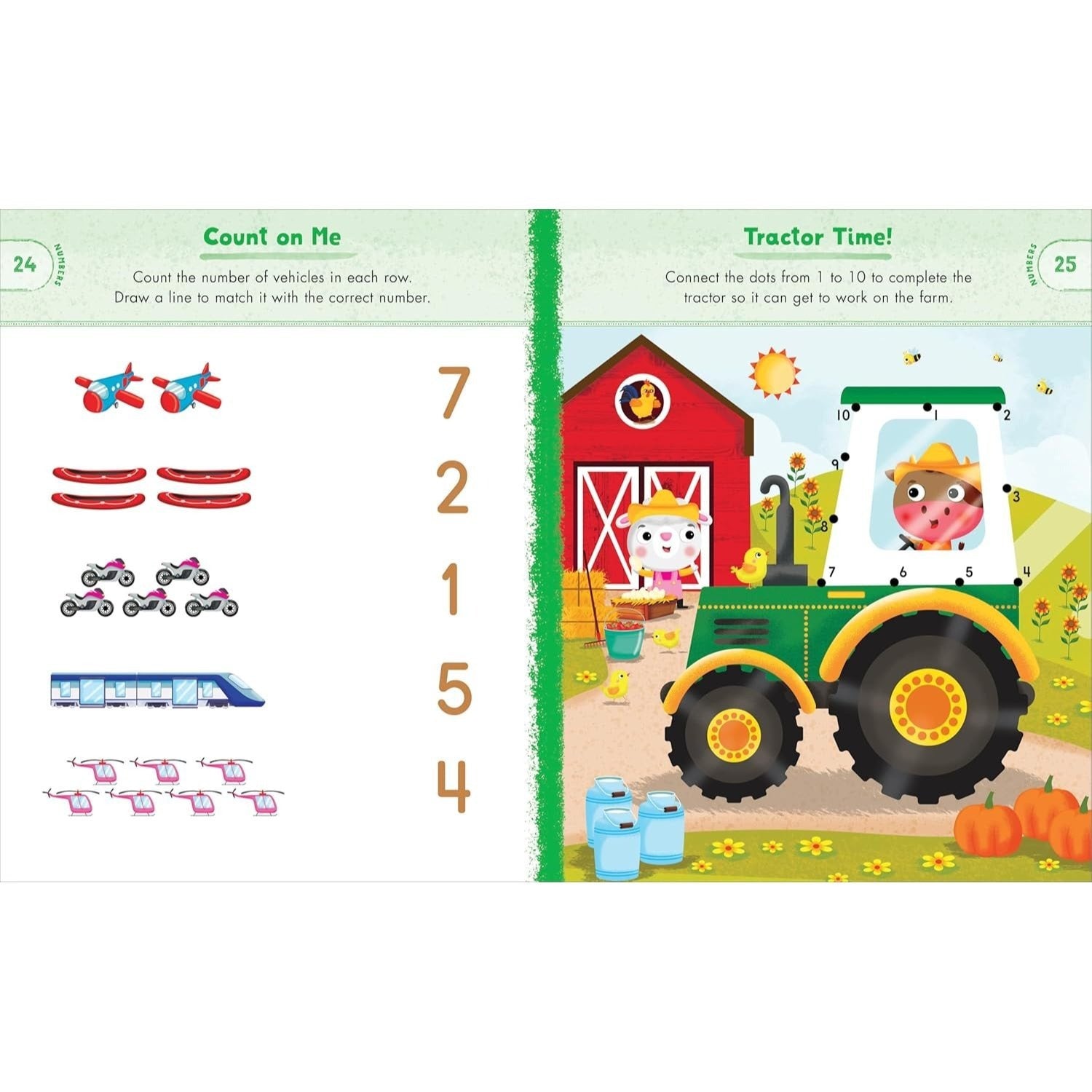 Preschool Activity Book Trucks, Cars, and Airplanes: 80 Games to Learn Letters, Numbers, Colors, and Shapes (School Skills Activity Books) (Spiral Bound)