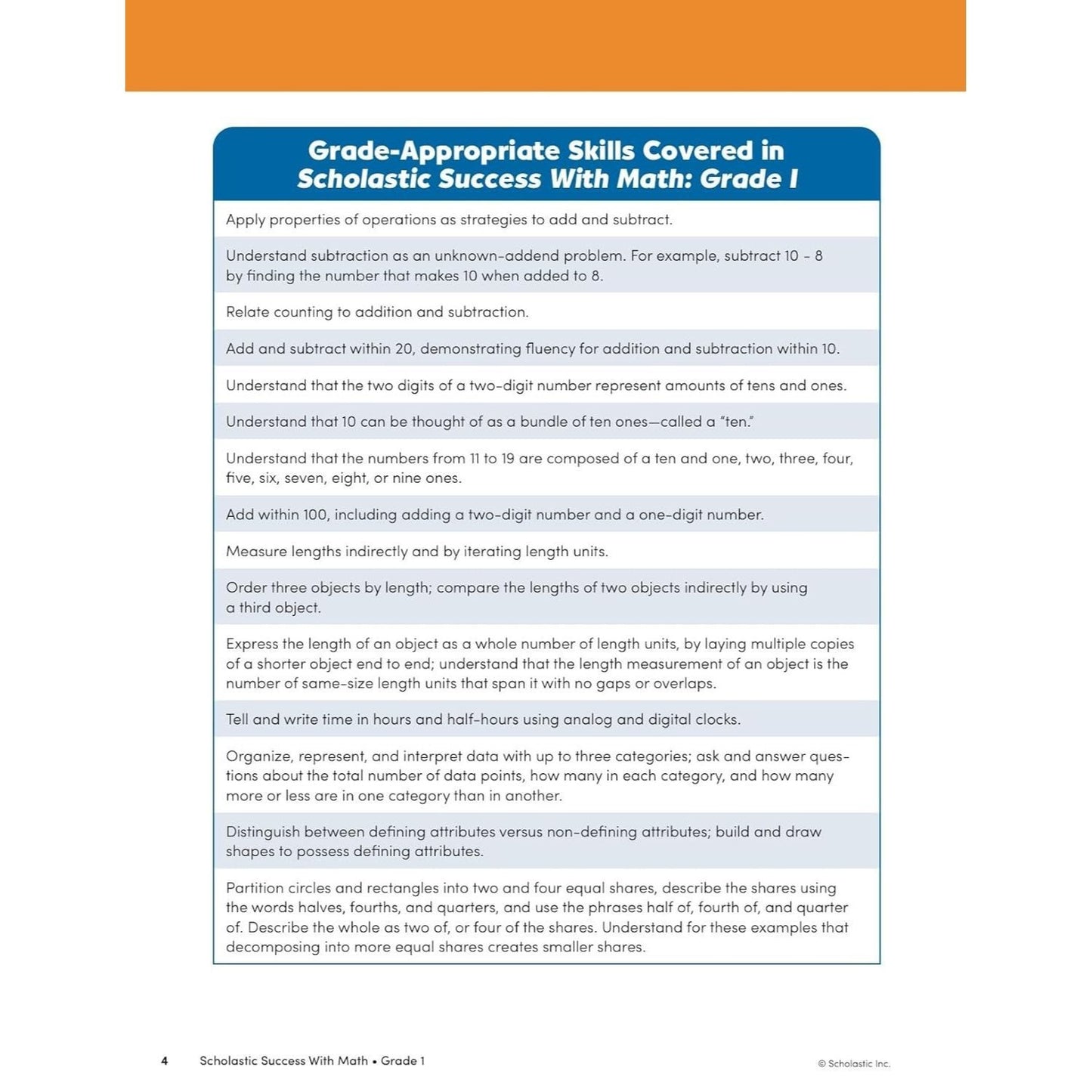 Scholastic Success with Math Grade 1 Workbook