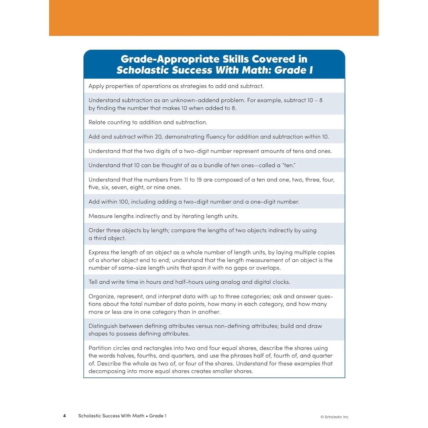 Scholastic Success with Math Grade 1 Workbook