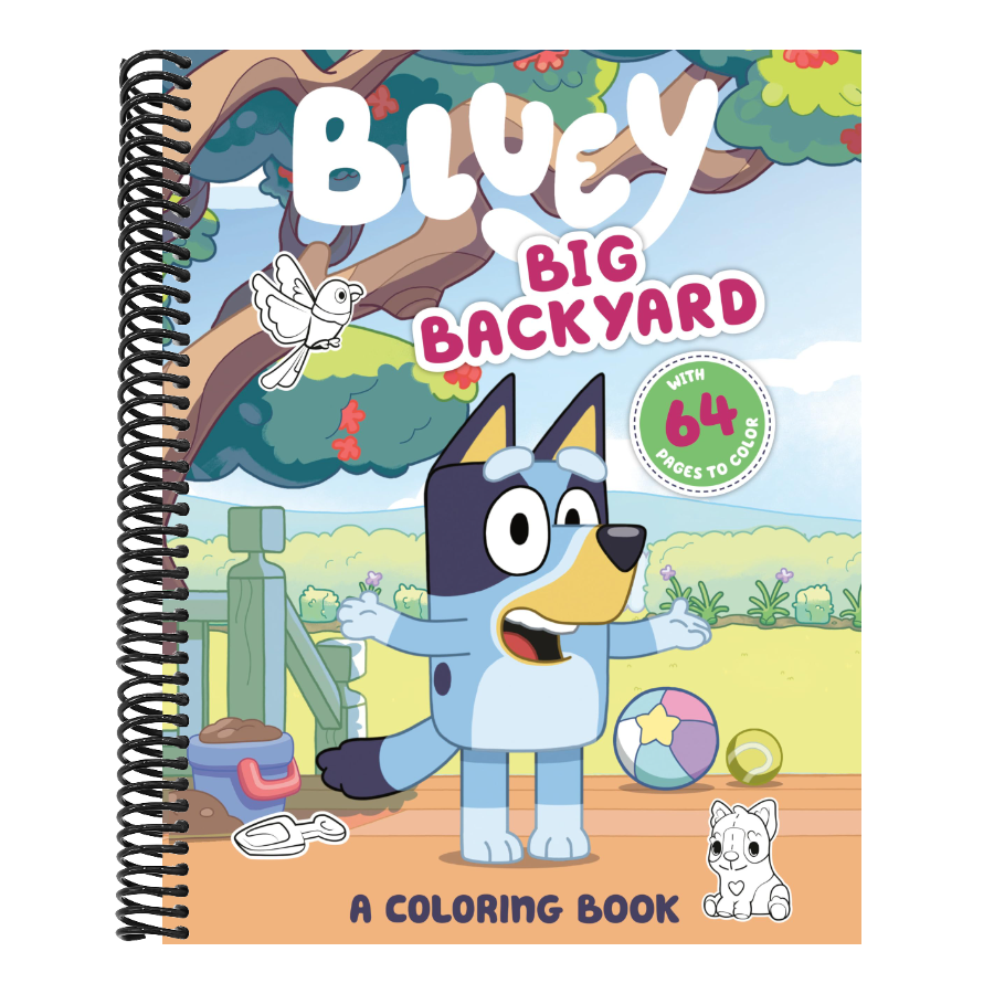 Bluey: Big Backyard: A Coloring Book | Spiraled by Spiraling Freedom® (Spiral Bound)
